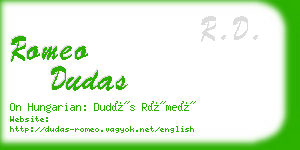 romeo dudas business card